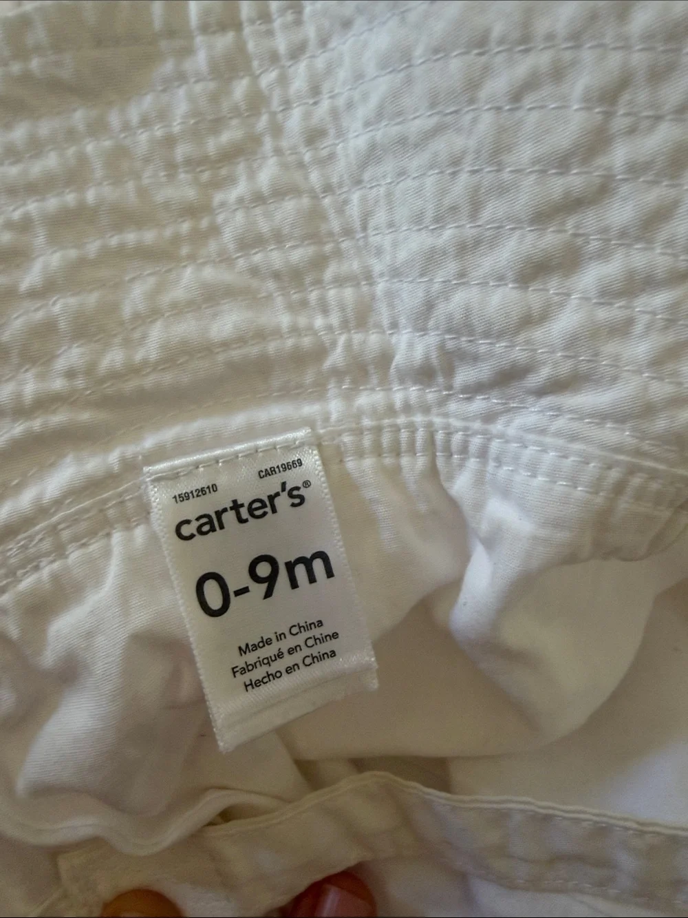 White  Bucket Hat 0-9 months